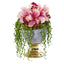 13” Cymbidium Orchid Artificial Arrangement in Designer Urn