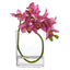 13” Cymbidium Orchid Artificial in Glass Vase