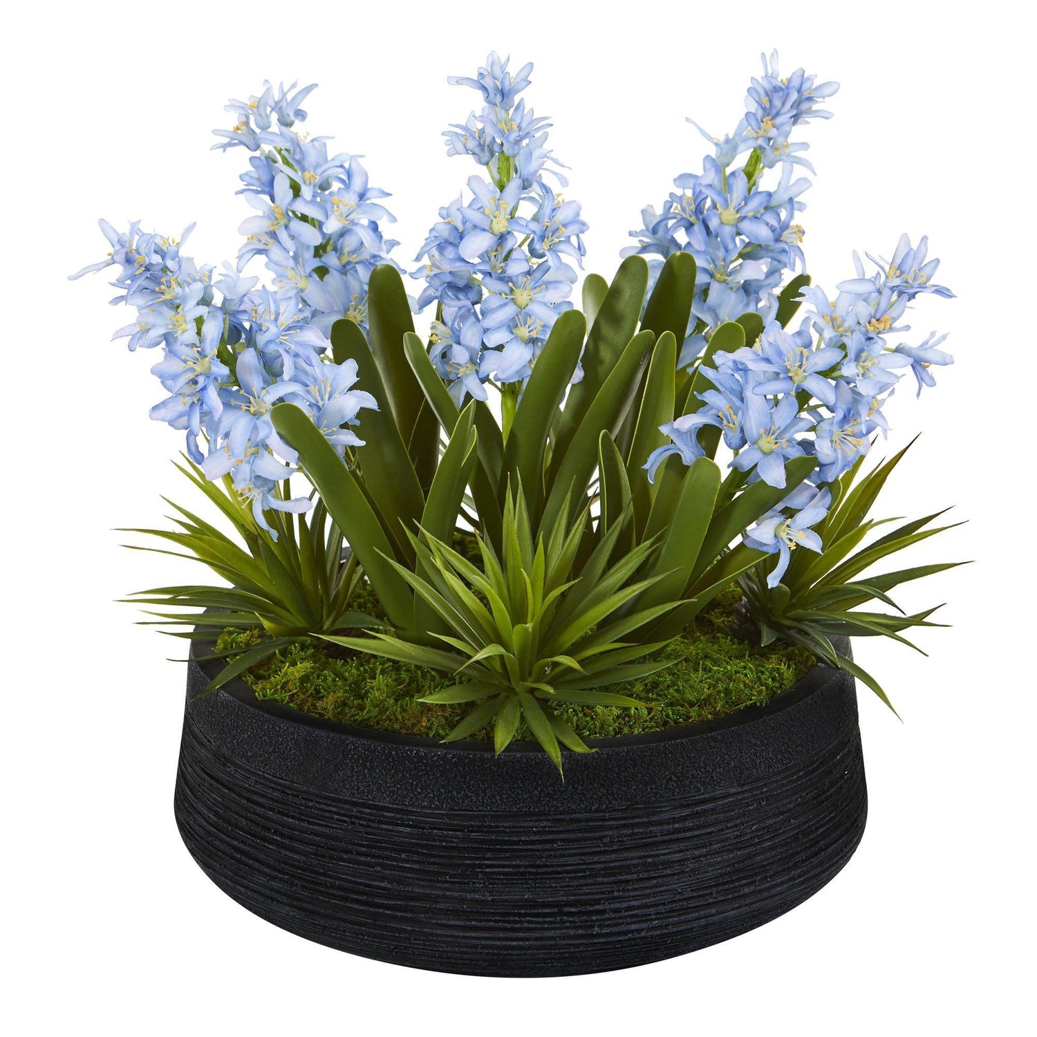 hyacinth plant pot 14” Hyacinth and Succulent Artificial Plant in Decorative Bowl
