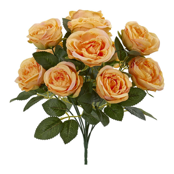 14” Rose Bush Artificial Flower (Set of 6)