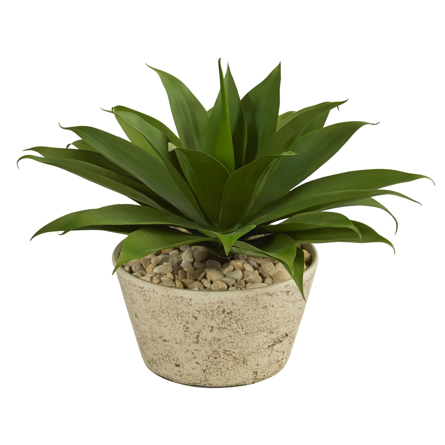 1.5’ Agave Succulent Artificial Plant in White Planter