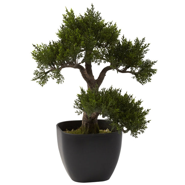 15” Artificial Cedar Bonsai Tree