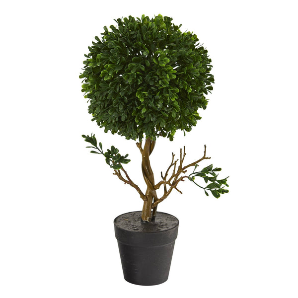 15” Boxwood Topiary Artificial Tree UV Resistant (Indoor/Outdoor)