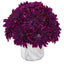15” Dahlia Artificial Arrangement in Marble Finished Vase