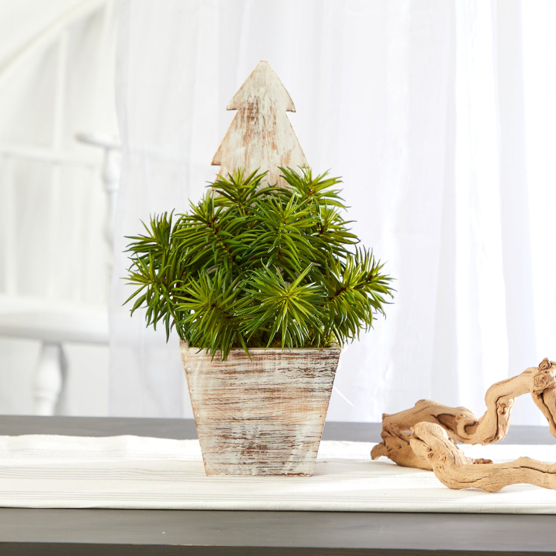 artificial succulent christmas tree 15” Succulent Artificial Plant in Christmas Tree Planter