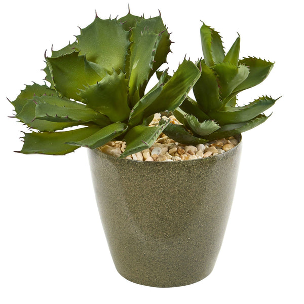 15” Succulent Artificial Plant in Decorative Planter