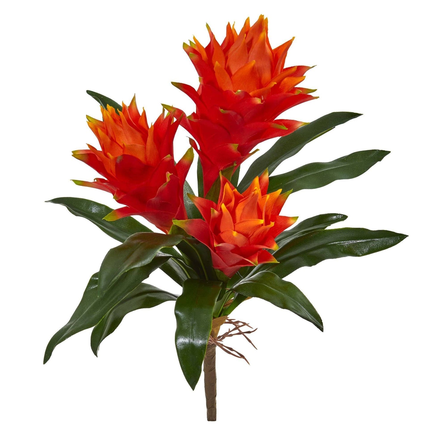 16” Triple Bromeliad Artificial Flower (Set of 6)