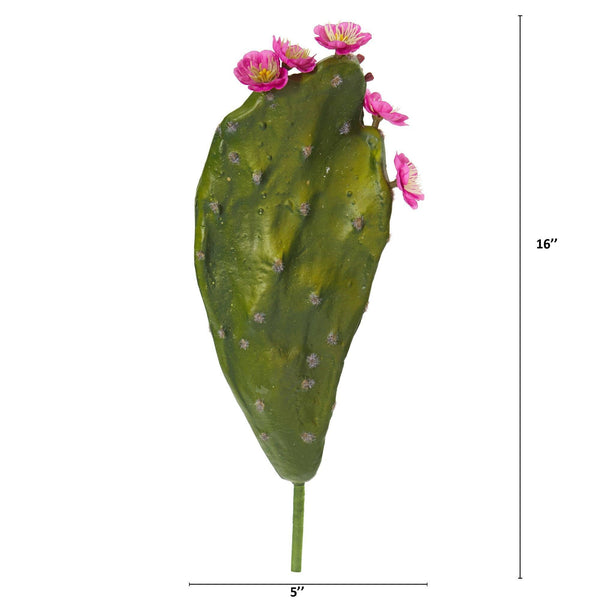 16” Flowering Cactus Artificial Plant (Set of 6)