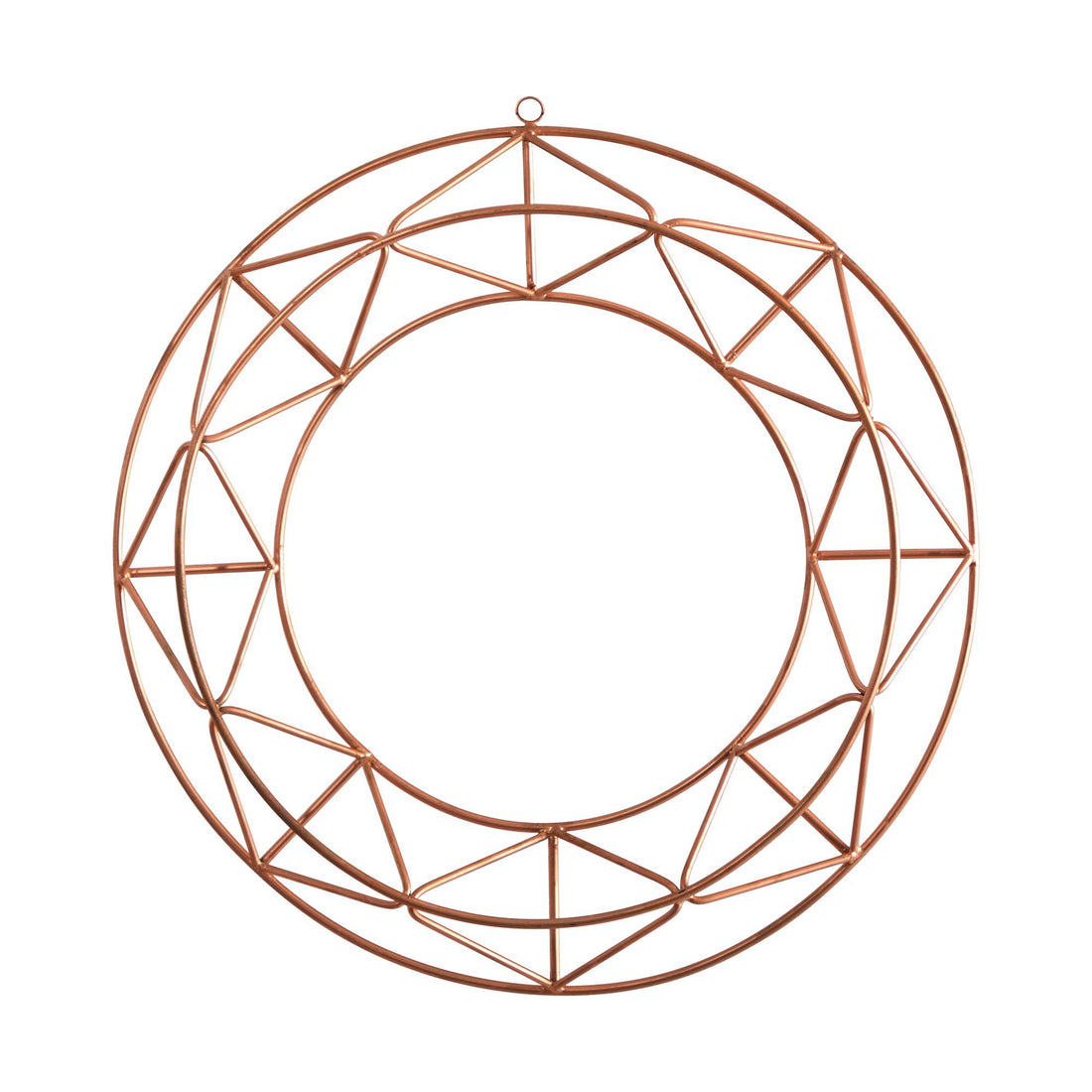 16” Geometric Copper Wall Decor | Nearly Natural