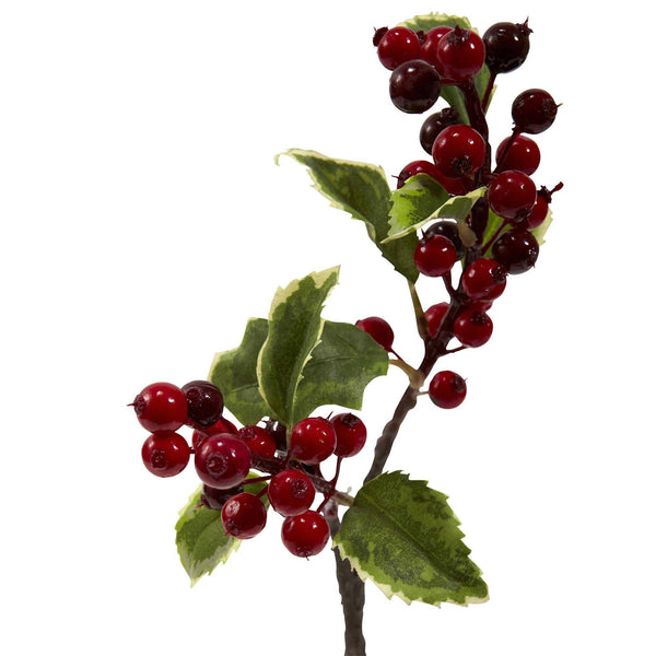 16” Holly Berry Artificial Flower (Set of 6)