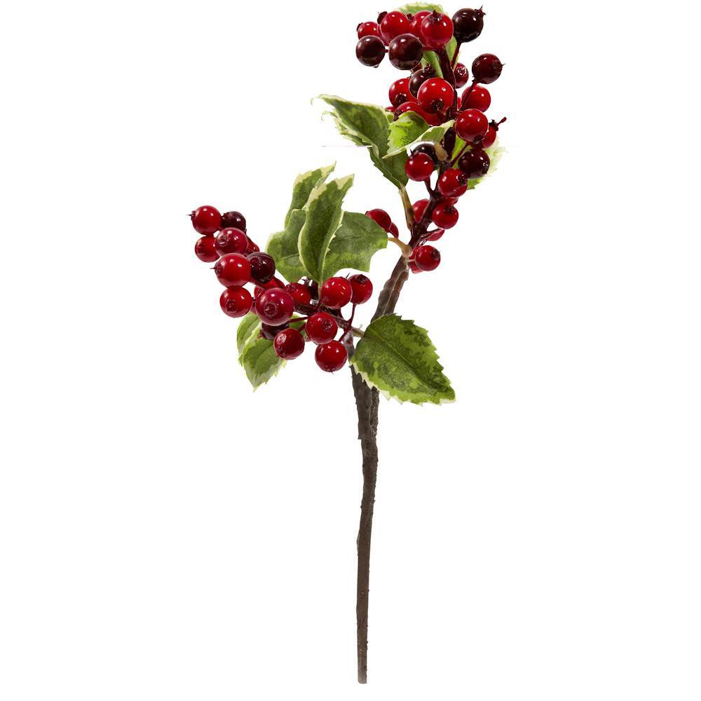 16” Holly Berry Artificial Flower (Set of 6)