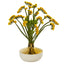 17” Baby Breath Arrangement in Gold and Cream Elegant Vase