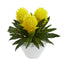 17” Ginger Artificial Plant in White Vase