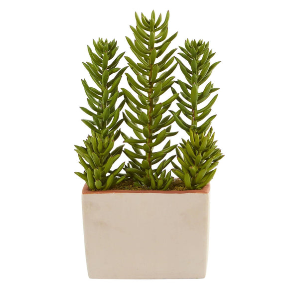 17” Succulent Artificial Plant With Decorative Planter