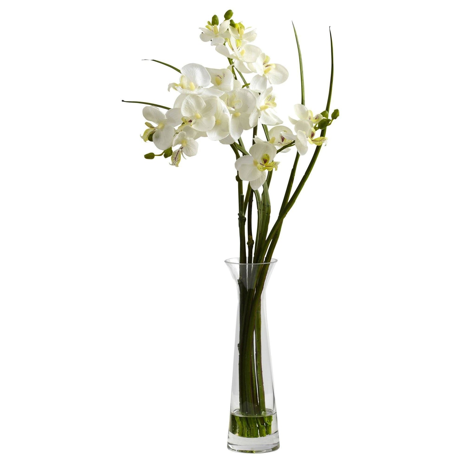 18" Artificial Mini Phalaenopsis In Colored Vases (Set of 4)"