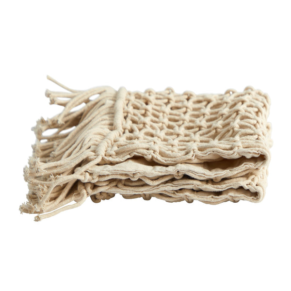 18” BOHO Fringed Woven Macrame Decorative Pillow Cover