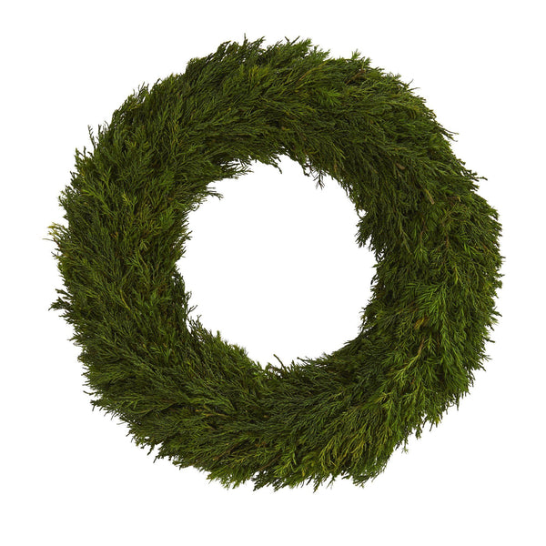 18” Cypress Preserved Wreath