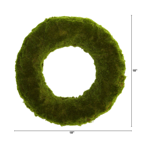 18” Moss Artificial Wreath