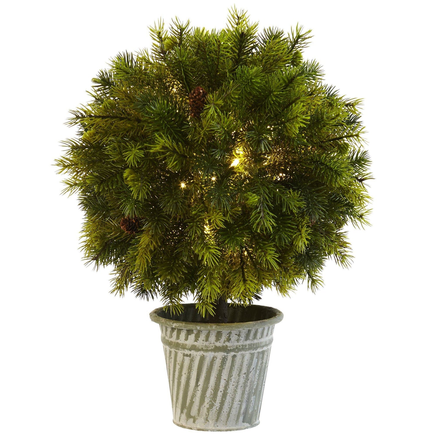 18” Pine Ball in Iron Top