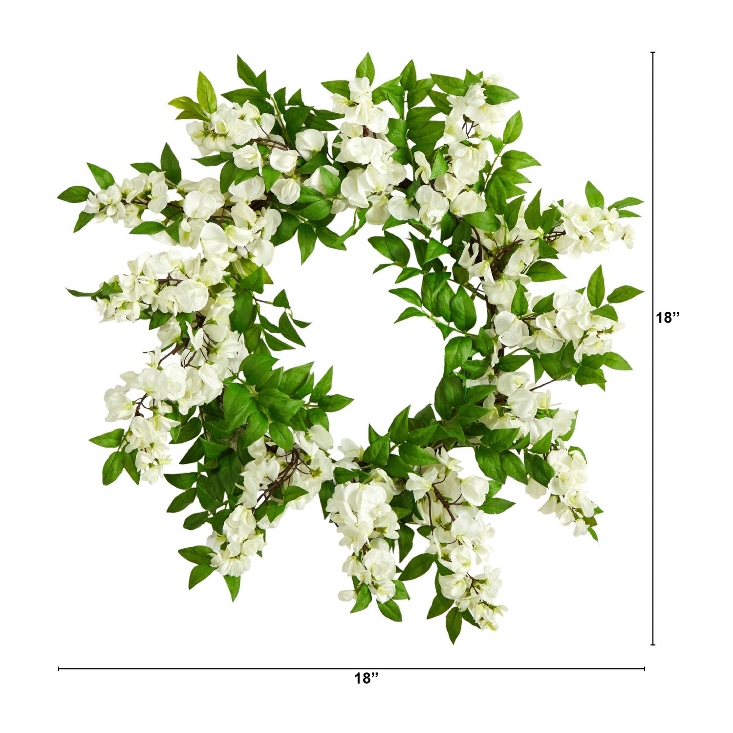 18” Wisteria Artificial Wreath