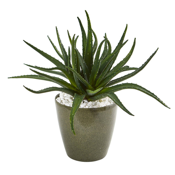 19” Aloe Artificial Plant in Decorative Planter