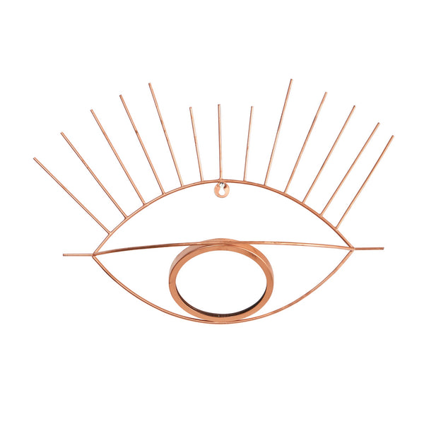 19” Gold Metal Eye Wall Mirror