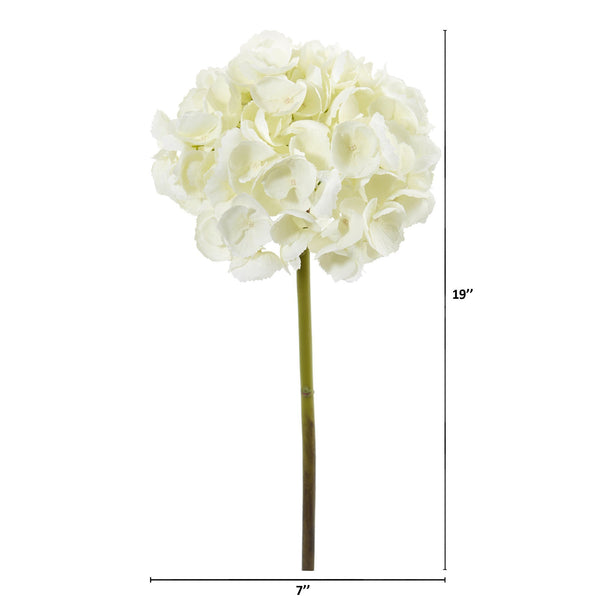 19” Hydrangea Artificial Flower Set (Set of 3 Flower Stems)