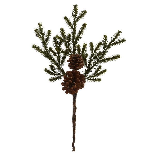 19” Pine & Pinecone Artificial Flower Bundle (Set of 12))