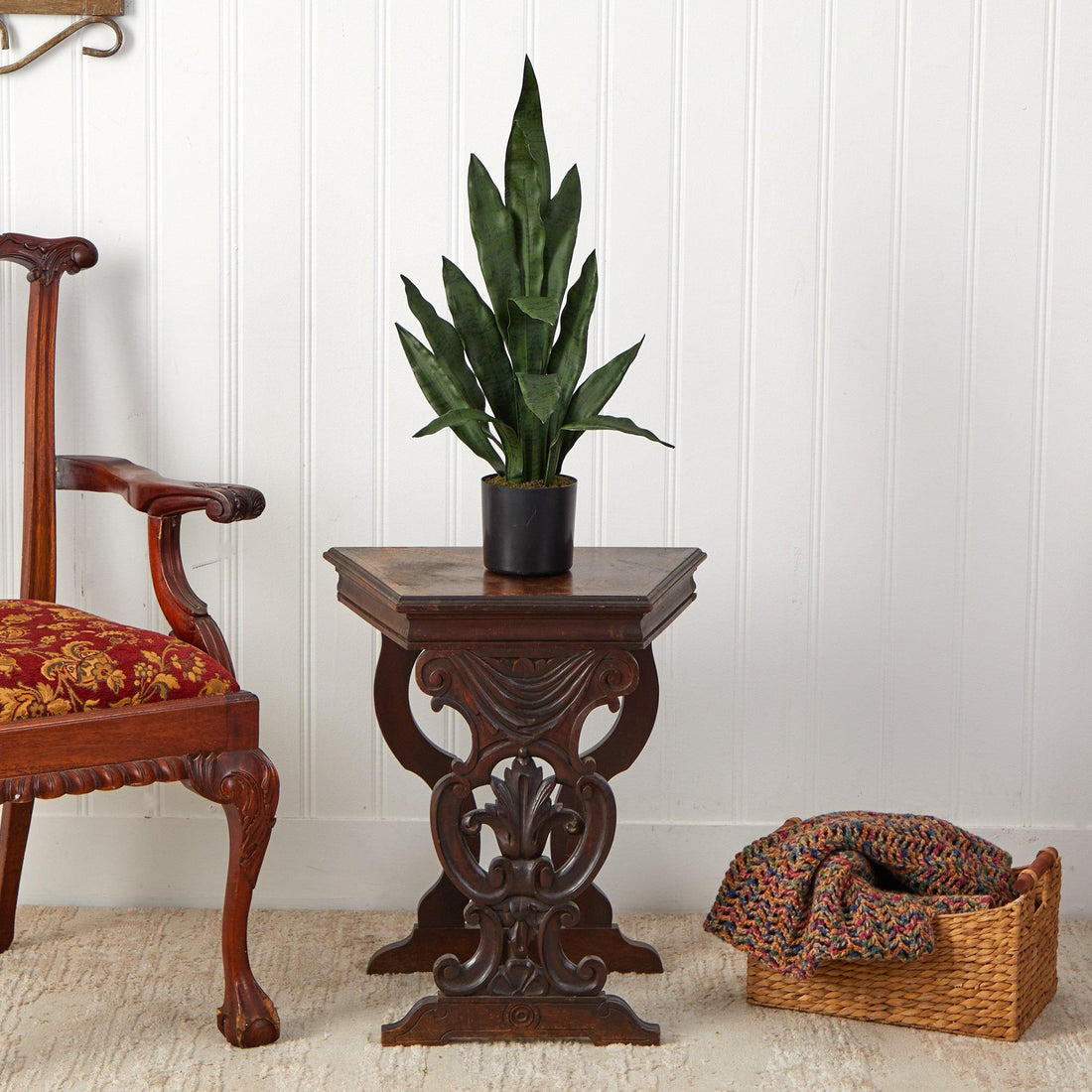 nearly natural sansevieria artificial plant Nearly Natural 2 ft. Artificial Sansevieria Plant