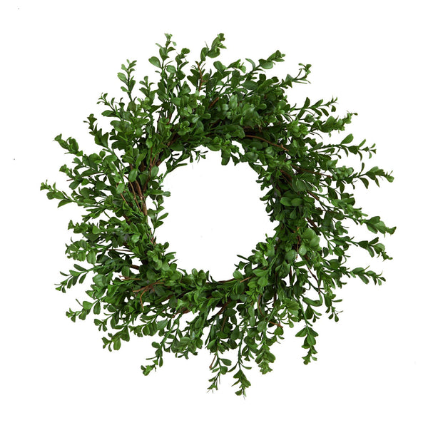 20” Boxwood Artificial Wreath