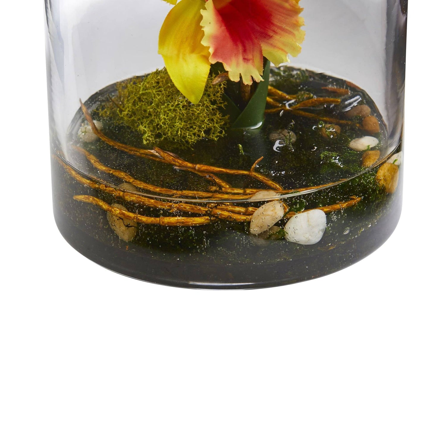 20’’ Cattleya Orchid Artificial Floral Arrangement in Cylinder Vase