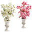 20” Cherry Blossom Artificial Arrangement in White Urn (Set of 2)