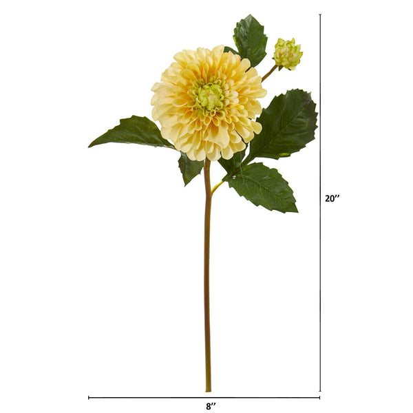 20” Dahlia Artificial Flower (Set of 6)