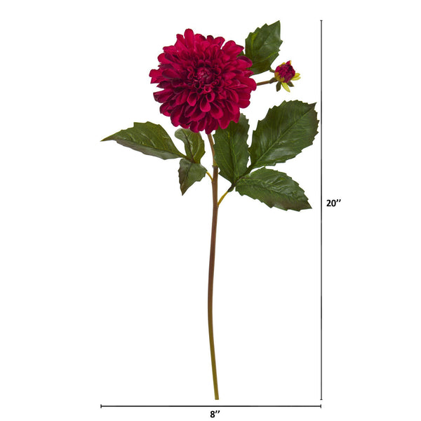 20” Dahlia Artificial Flower (Set of 6)