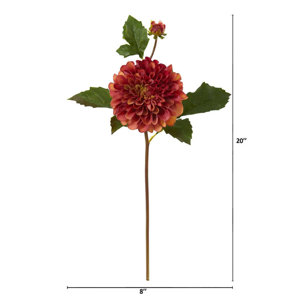 20” Dahlia Artificial Flower (Set of 6)