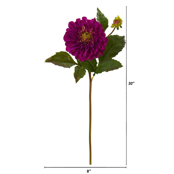 20” Dahlia Artificial Flower (Set of 6)