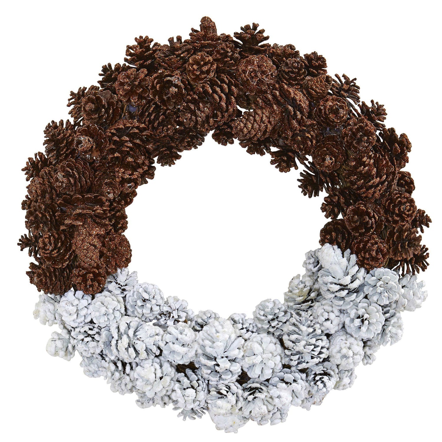 20” Frosted Pine Cone Wreath
