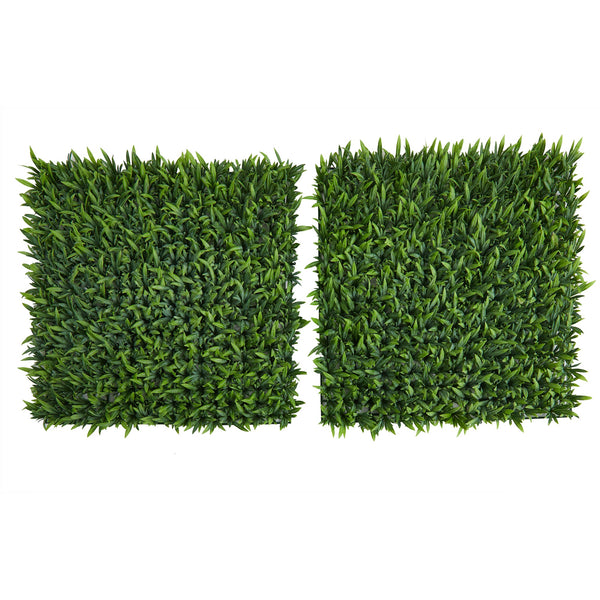 20” Grass Artificial Wall Mat (Indoor/Outdoor) (Set of 2) Trellis