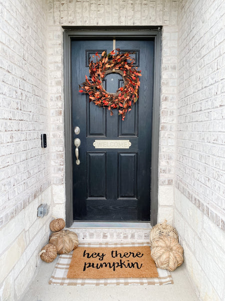 20” Harvest Leaf and Mini Pumpkin Artificial Wreath