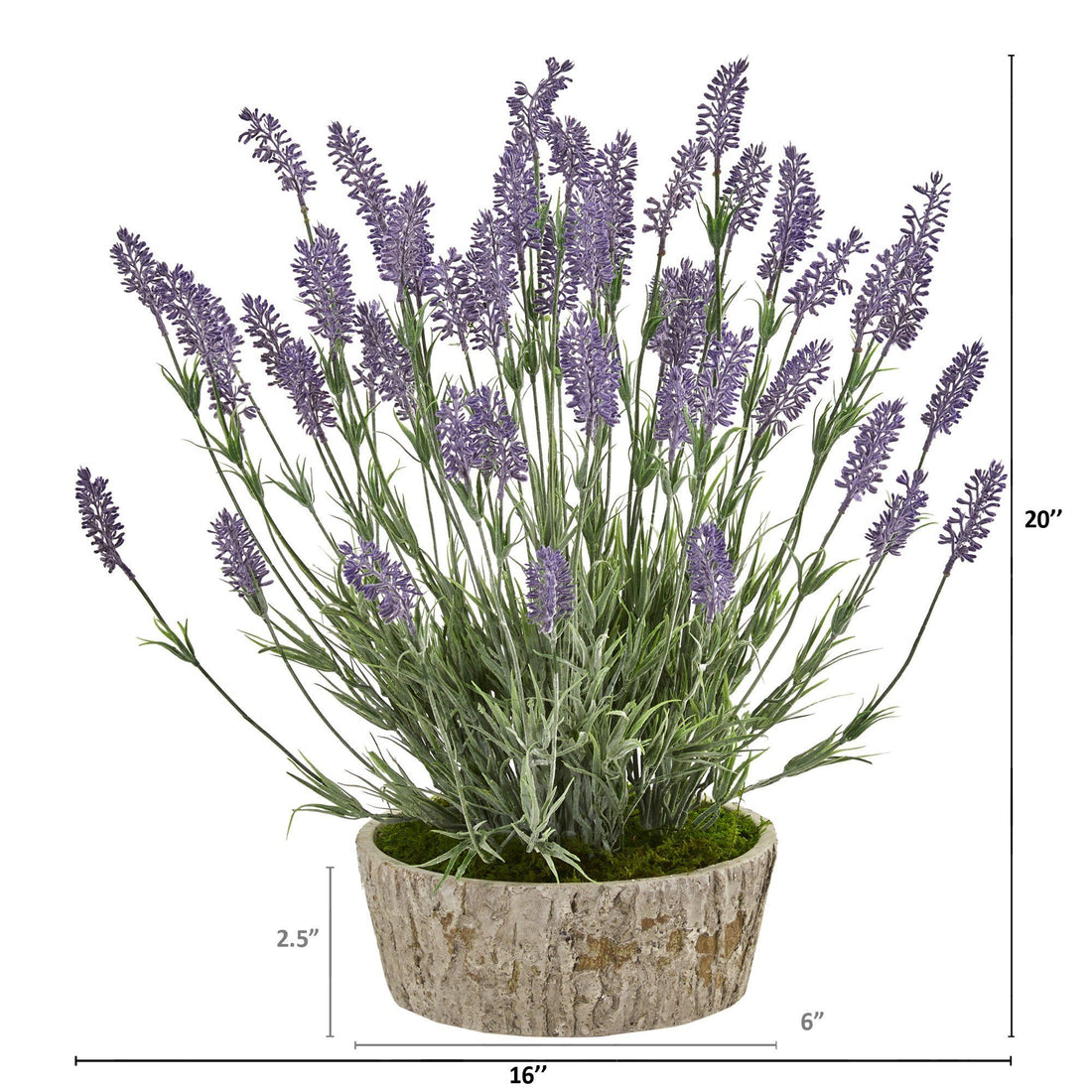 artificial potted plants amazon 20” Lavender Artificial Plant in Weathered Oak Planter
