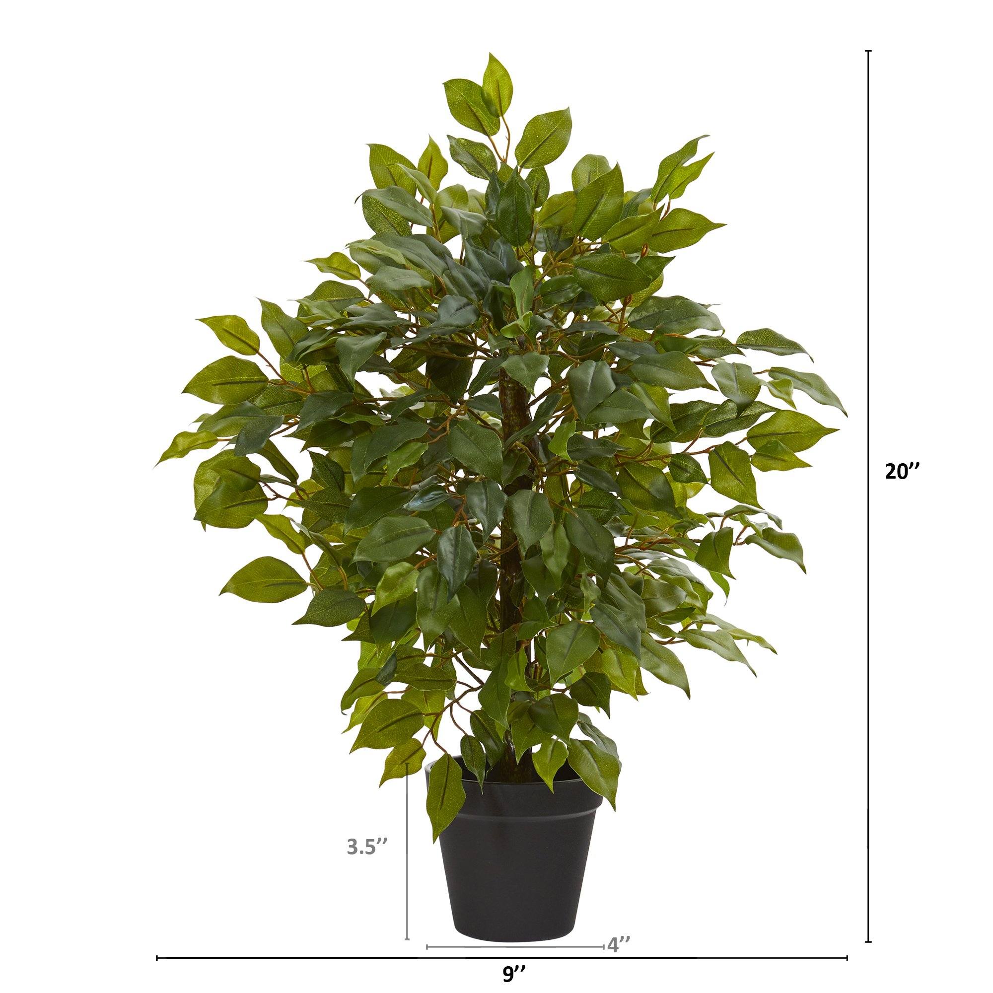Mini Ficus 20” Mini Ficus Artificial Tree | Nearly Natural