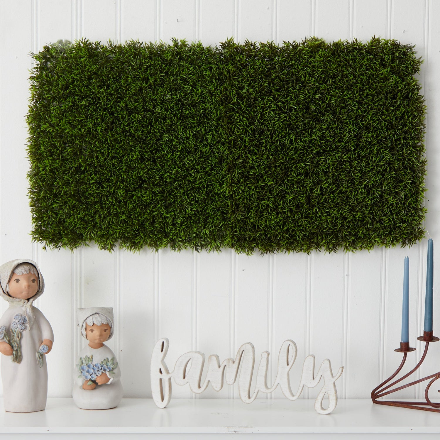 20” Mini Pordocarpus Artificial Wall Mat (Indoor/Outdoor) (Set of 2)