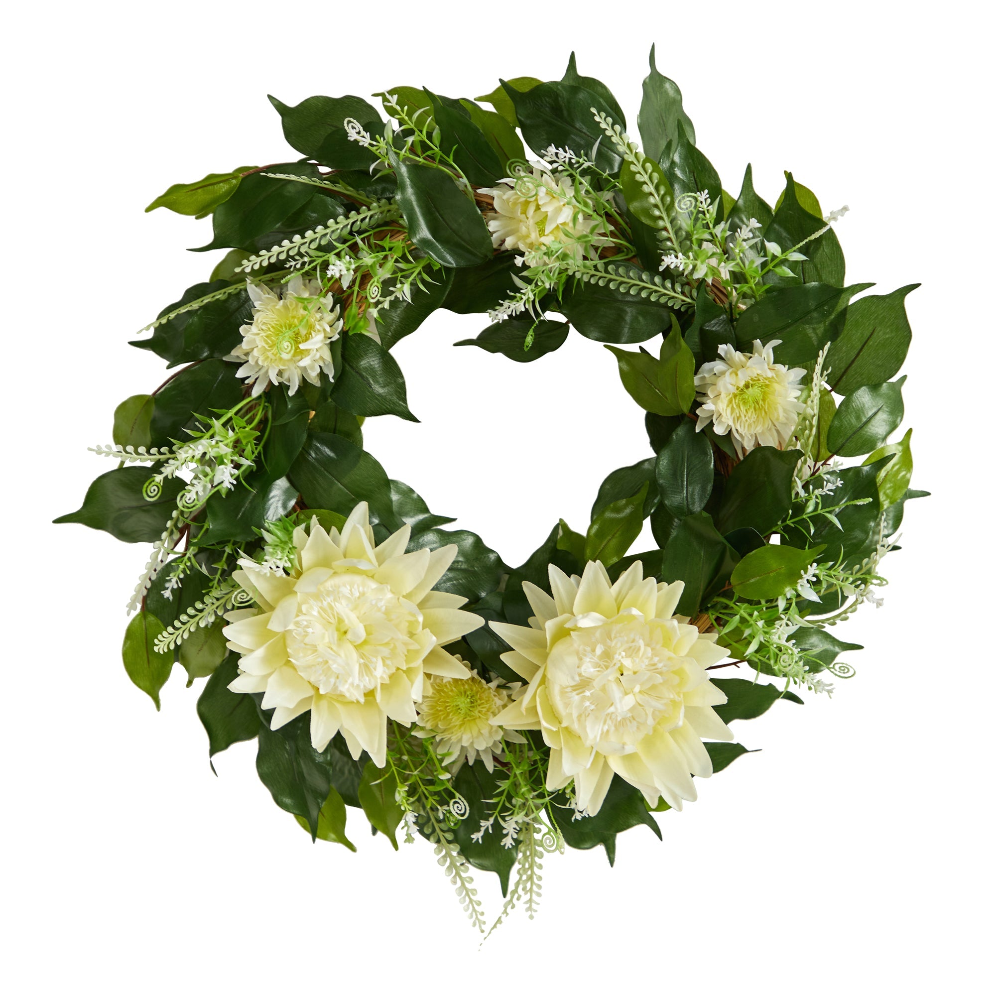 20” Protea Artificial Wreath | Nearly Natural