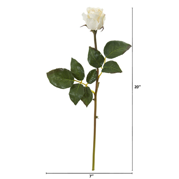 20” Rose Bud Artificial Flower (Set of 12)