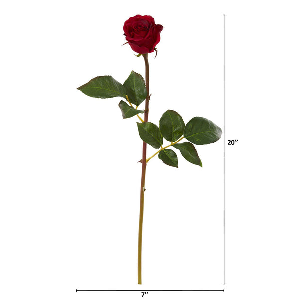 20” Rose Bud Artificial Flower (Set of 12)