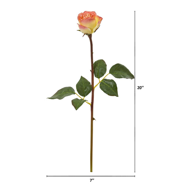 20” Rose Bud Artificial Flower (Set of 12)