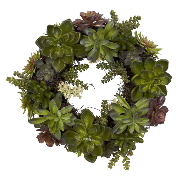 20" Succulent Wreath"