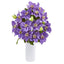 21” Anemone Artificial Arrangement in White Vase