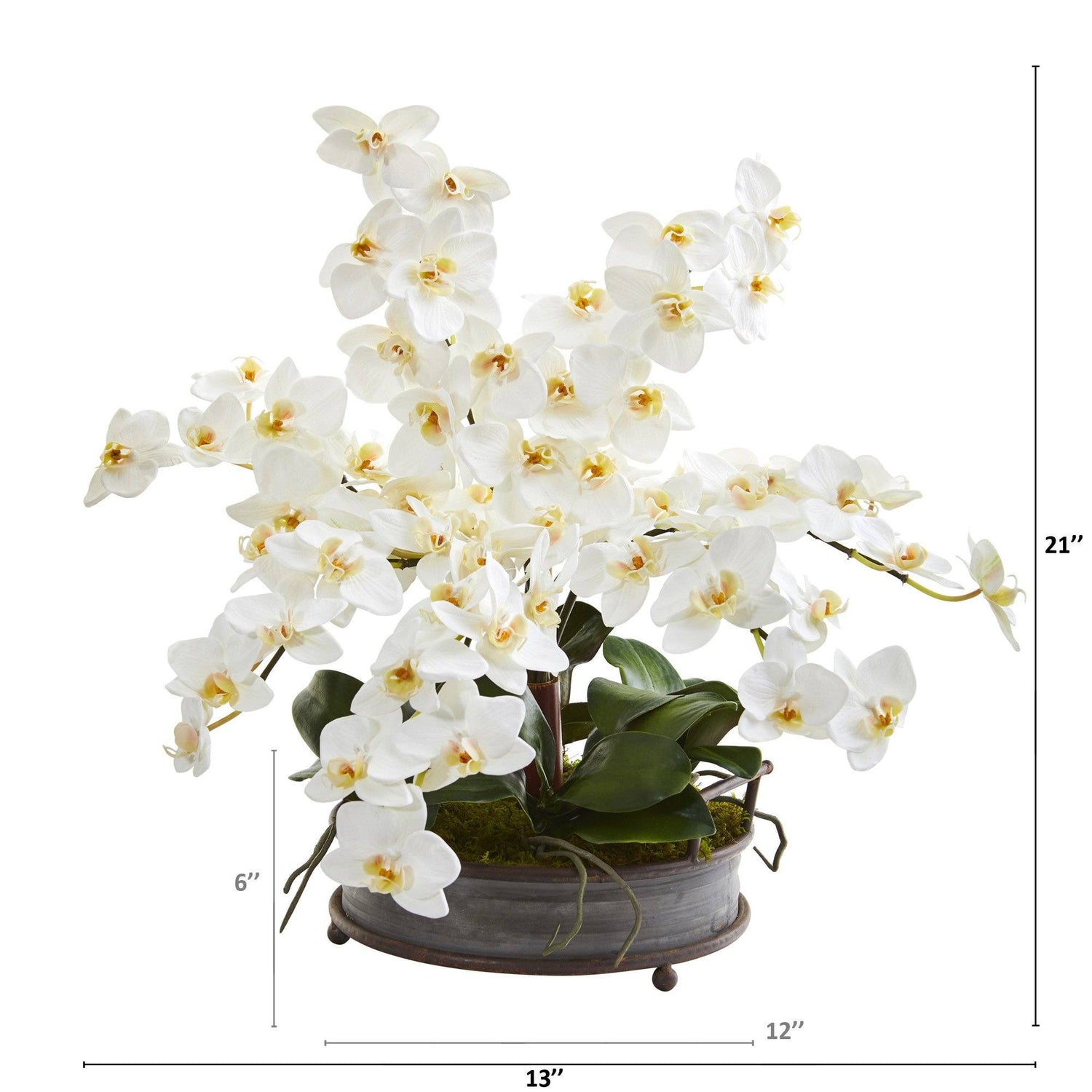 Nearly Natural Single Stem Phalaenopsis Silk Orchids - Gold - Artificial  Flowers - Silk Flowers