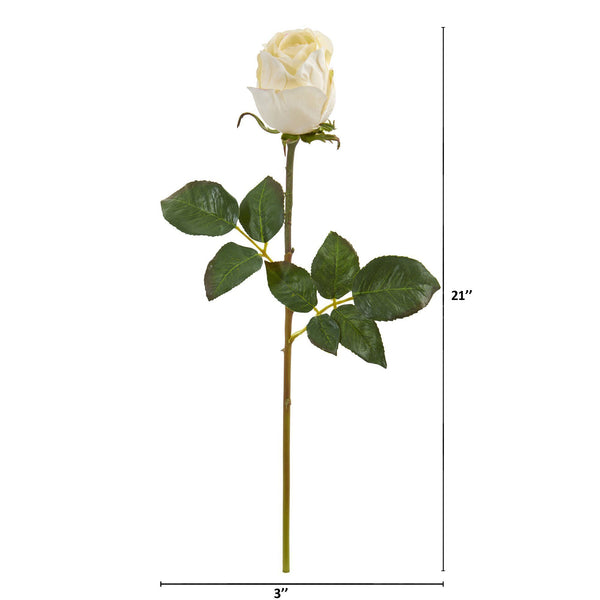 21” Rose Bud Artificial Flower (Set of 6)